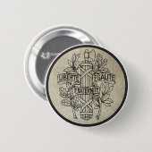 Liberte, Egalite, Fraternite Ronde Button 5,7 Cm (Voorkant /achterkant)