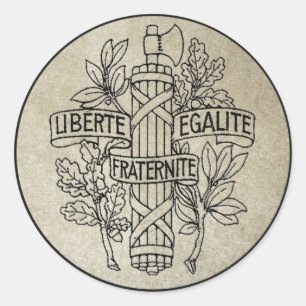 Liberte, Egalite, Fraternite Ronde Sticker