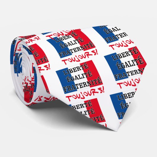 Liberte Egalite Fraternite Toujours Stropdas (Opgerold)