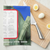 Liberty 1776–2026 USA Anniversary Calendar Theedoek (Quarter Fold)