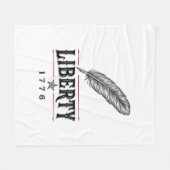 Liberty 1776 Patriottische Veer Vector Ontwerp_1 Fleece Deken (Voorkant (Horizontaal))