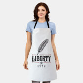 Liberty 1776 Patriottische Veer Vector Ontwerp_1 Schort (Gedragen)
