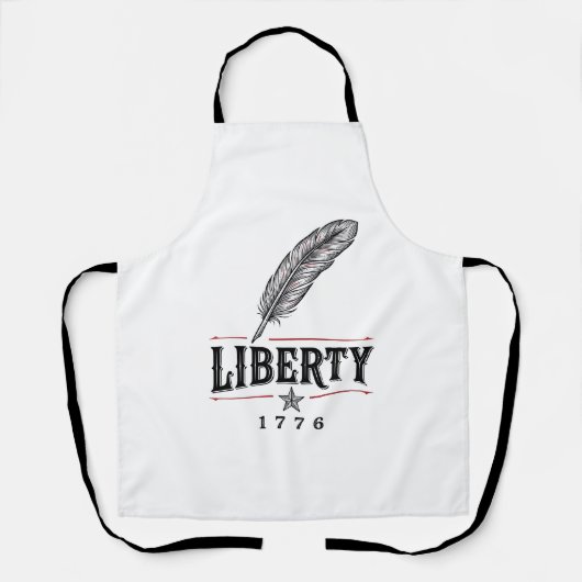 Liberty 1776 Patriottische Veer Vector Ontwerp_1 Schort (Voorkant)