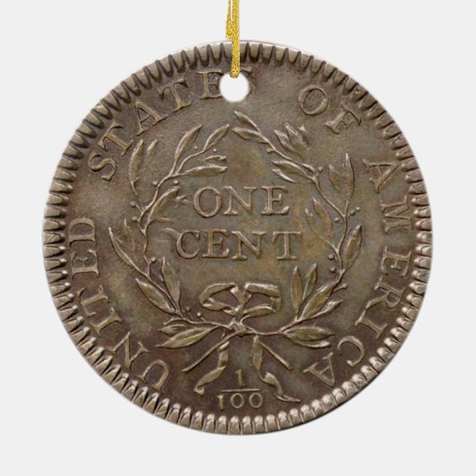 Liberty 1793 US Penny Ceramic Ornament (Achterkant)