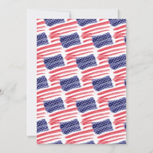 LIBERTY 4th of July Verjaardagsfeestuitnodiging Kaart (Achterkant)