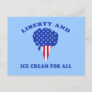 Liberty and Ice Cream for All Products Briefkaart