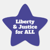 Liberty and Justice for All America 250th Ster Sticker (Voorkant)