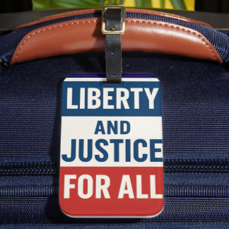 Liberty and Justice For All – Bold Minimalist Bagagelabel