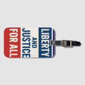 Liberty and Justice For All – Bold Minimalist Bagagelabel (Voorkant (horizontaal))