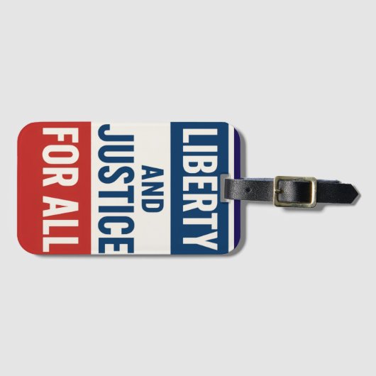 Liberty and Justice For All – Bold Minimalist  Bagagelabel (Voorkant (horizontaal))