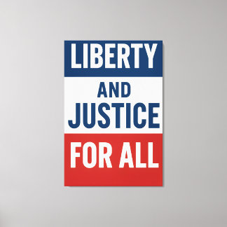 Liberty and Justice For All – Bold Minimalist Canvas Afdruk
