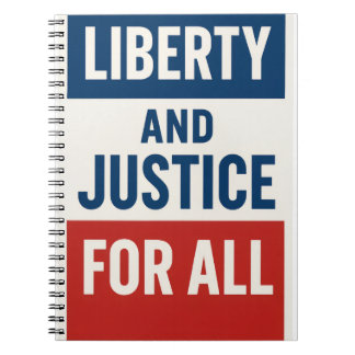 Liberty and Justice For All – Bold Minimalist Notitieboek