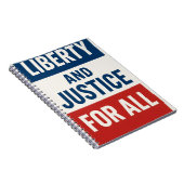 Liberty and Justice For All – Bold Minimalist Notitieboek (Rechterzijde)
