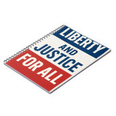 Liberty and Justice For All – Bold Minimalist Notitieboek (Linkerzijde)