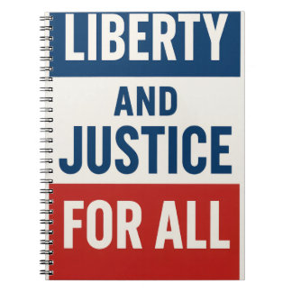 Liberty and Justice For All – Bold Minimalist Notitieboek