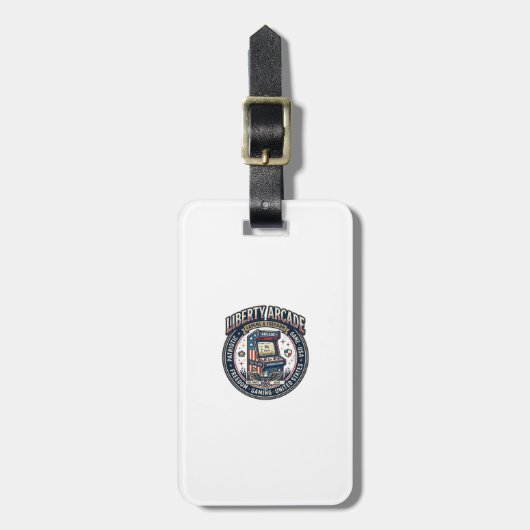 Liberty Arcade Patriottisch Patriottisch Arcade Ga Bagagelabel (Voorkant verticaal)