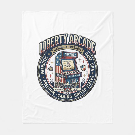 Liberty Arcade Patriottische Patriottische Arcade  Fleece Deken (Voorkant)