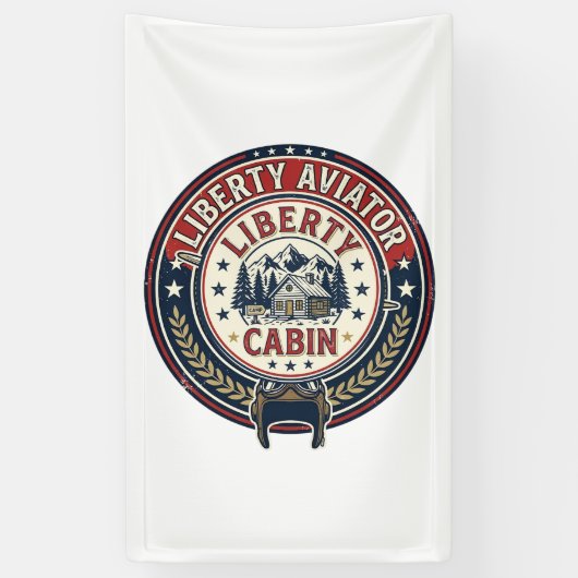Liberty Aviator Patriottisch Patriottisch Vliegwer Spandoek (Verticaal)