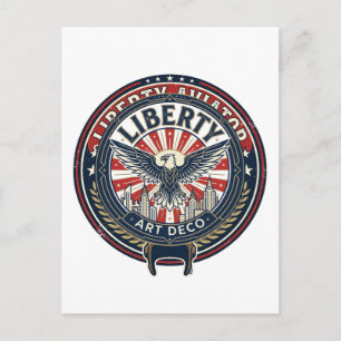Liberty Aviator Patriottische Patriottische Luchtv Briefkaart