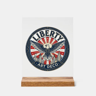 Liberty Avontuur Patriotisch Patriotisch Pulp Boek Acryl Bord