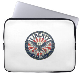 Liberty Avontuur Patriotisch Patriotisch Pulp Boek Laptop Sleeve