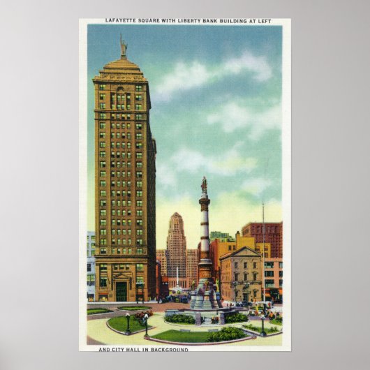 Liberty Bank Bldg, stadhuis Poster (Voorkant)