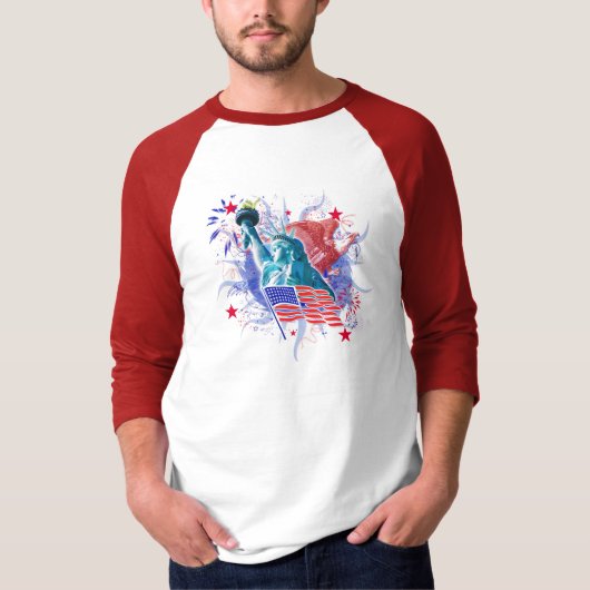 Liberty Basic 3/4 Sleeve Raglan T-shirt (Voorkant)