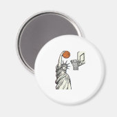 Liberty Basketbal Dunk Vintage Gravure Design_1 Magneet (Voorkant / Achterkant)