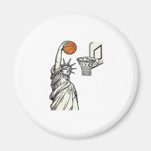 Liberty Basketbal Dunk Vintage Gravure Design_1 Magneet