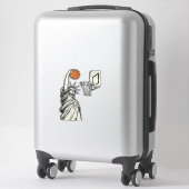 Liberty Basketbal Dunk Vintage Gravure Design_1 Sticker (Koffer)