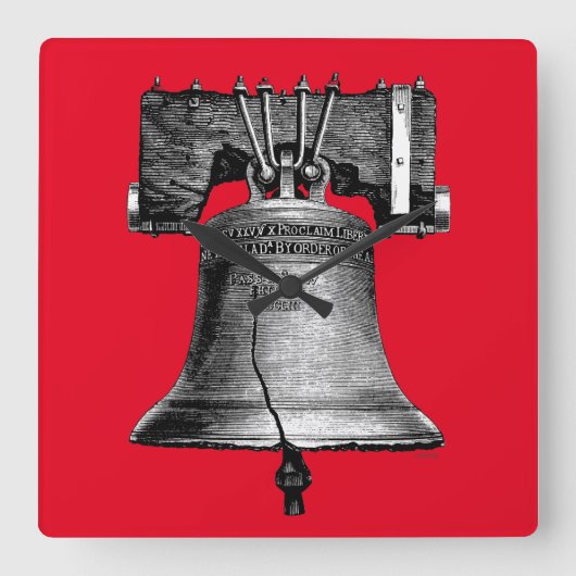 Liberty Bell, 19e eeuw Vierkante Klok (Voorkant)