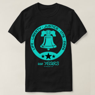 Liberty Bell 250-jaars embleem, 1776–2026 editie U T-shirt