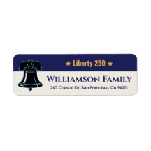 Liberty Bell 250 Patriottisch familieadresontwerp