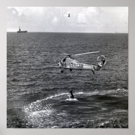 Liberty Bell 7 Splashdown & Recovery Poster (Voorkant)