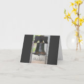 Liberty Bell Black Notecard van Philadelphia Kaart (Gele Bloem)