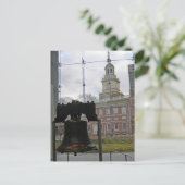 Liberty Bell en Independence Hall Briefkaart (Staand voorkant)