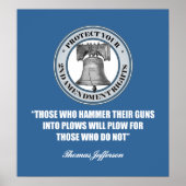 Liberty Bell-Jefferson 2de wijziging Citaat Poster (Voorkant)