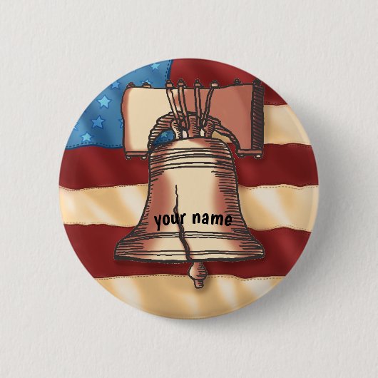 Liberty Bell-knop Ronde Button 5,7 Cm (Voorkant)