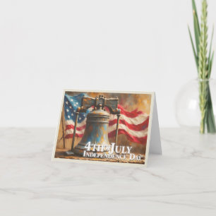 Liberty Bell Kunst voor 4 juli-viering Bedankkaart