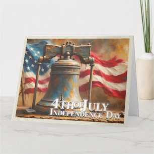 Liberty Bell Kunst voor 4 juli-viering Bedankkaart