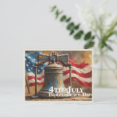 Liberty Bell Kunst voor 4 juli-viering Briefkaart (Staand voorkant)