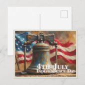 Liberty Bell Kunst voor 4 juli-viering Briefkaart (Voorkant / Achterkant)