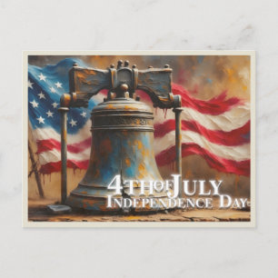 Liberty Bell Kunst voor 4 juli-viering Briefkaart