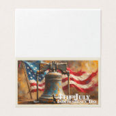 Liberty Bell Kunst voor 4 juli-viering Kaart (Buitenkant ongevouwen)