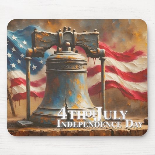 Liberty Bell Kunst voor 4 juli-viering Muismat (Voorkant)