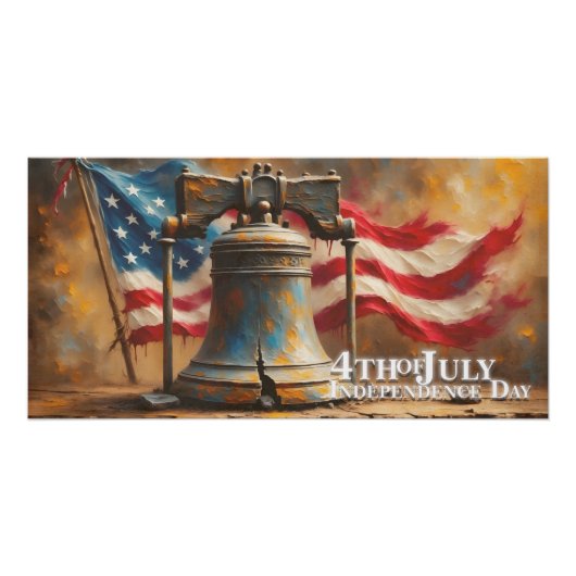 Liberty Bell Kunst voor 4 juli-viering Perfect Poster (Voorkant)