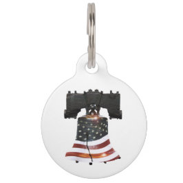 Liberty Bell met Amerikaanse vlag Huisdierpenning