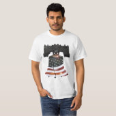 Liberty Bell met Amerikaanse vlag T-shirt (Voorkant volledig)