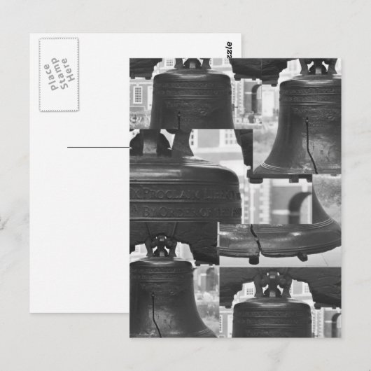 Liberty Bell Montage Briefkaart (Voorkant / Achterkant)
