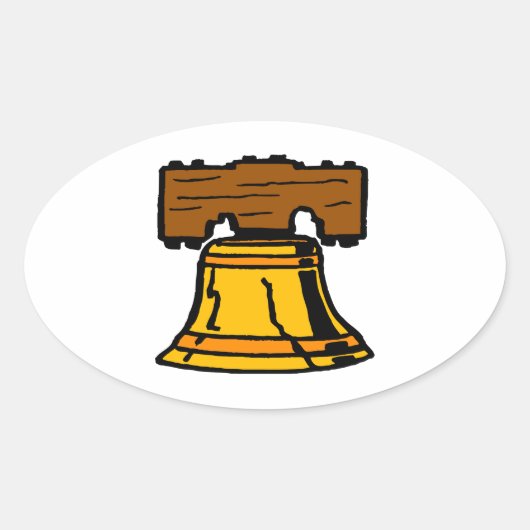 Liberty Bell Ovale Sticker (Voorkant)